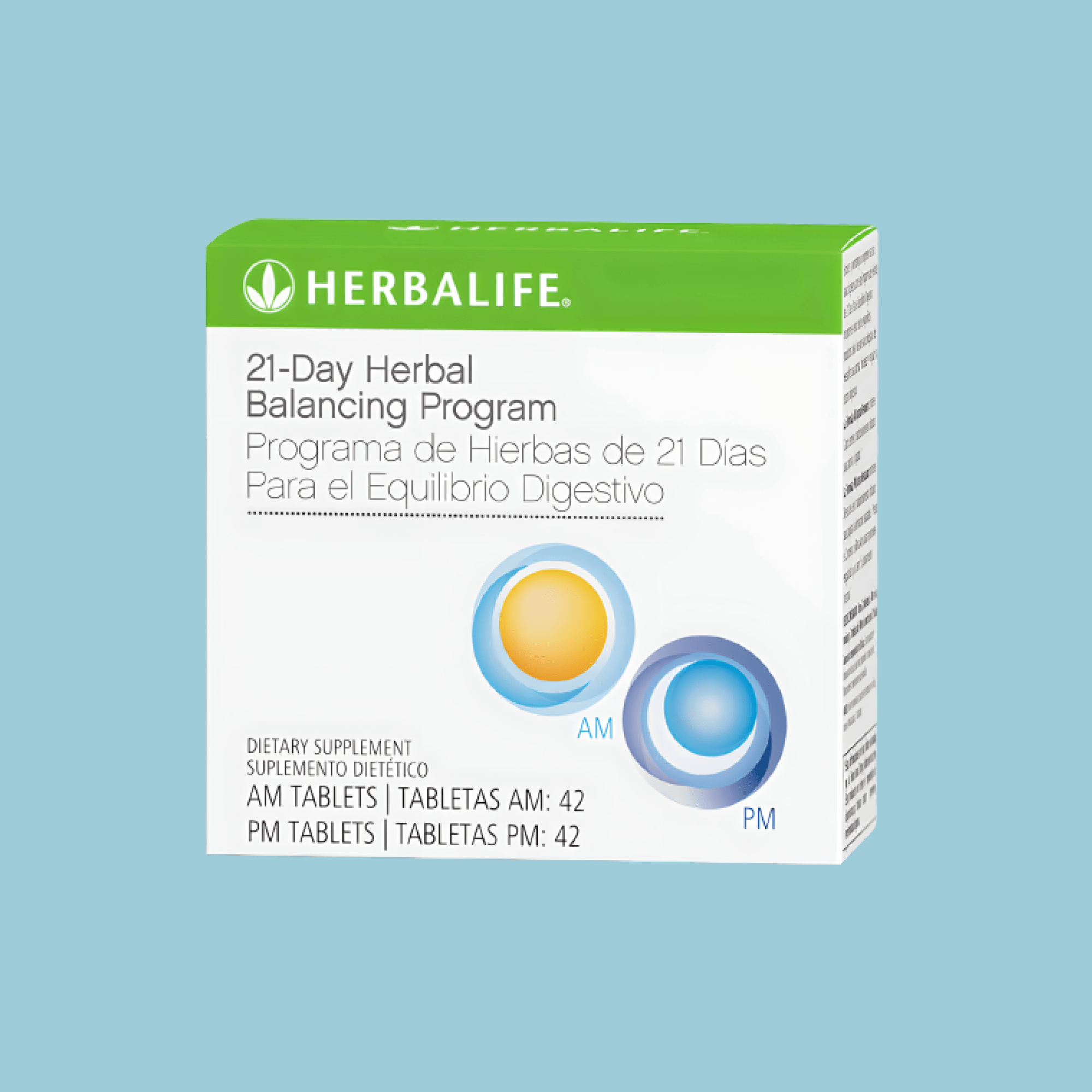 21-Day Herbal Balancing Program: 42 Tablets for AM/42 Tablets for PM - Lecse