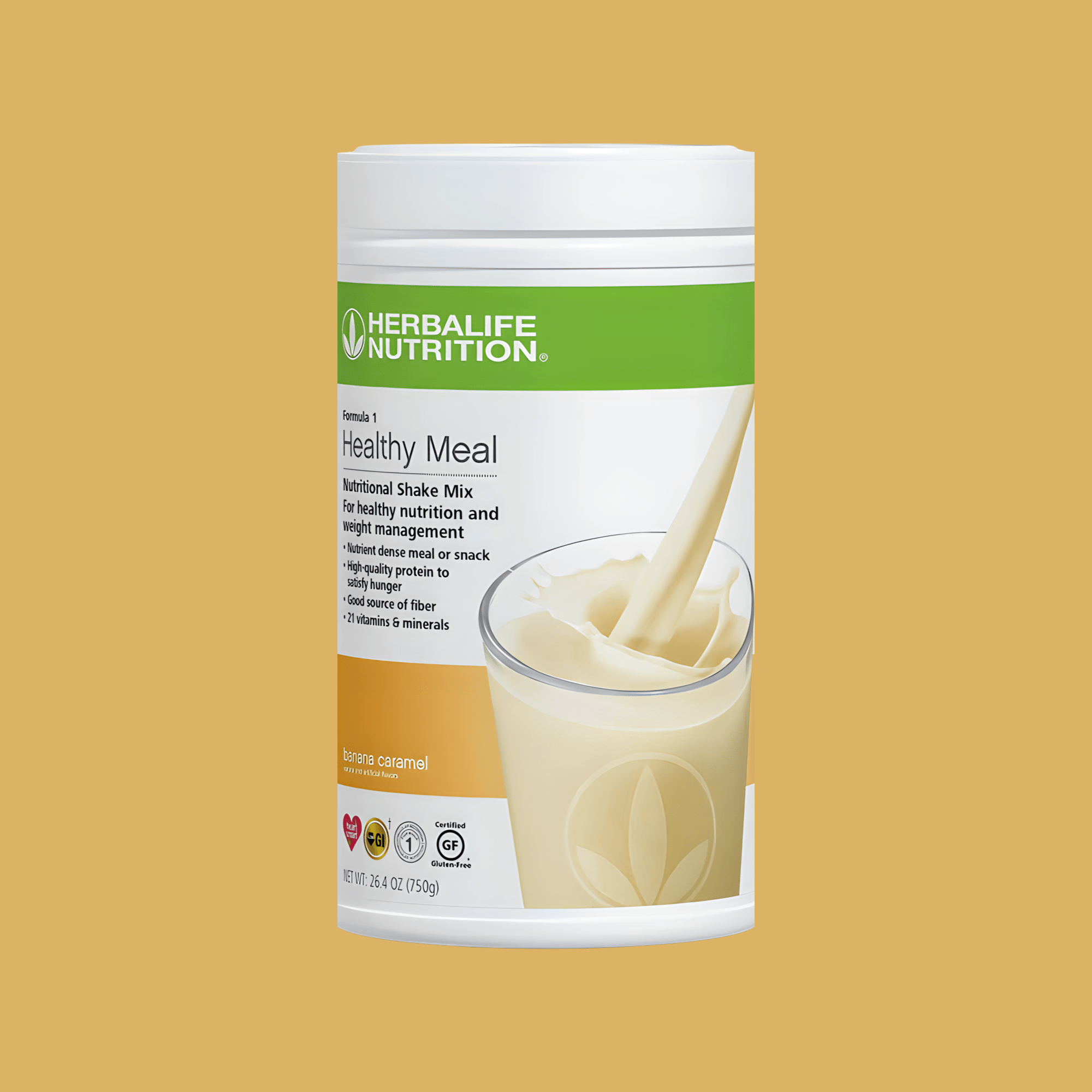 Formula 1 Healthy Meal Nutritional Shake Mix: Banana Caramel 750 g - Lecse