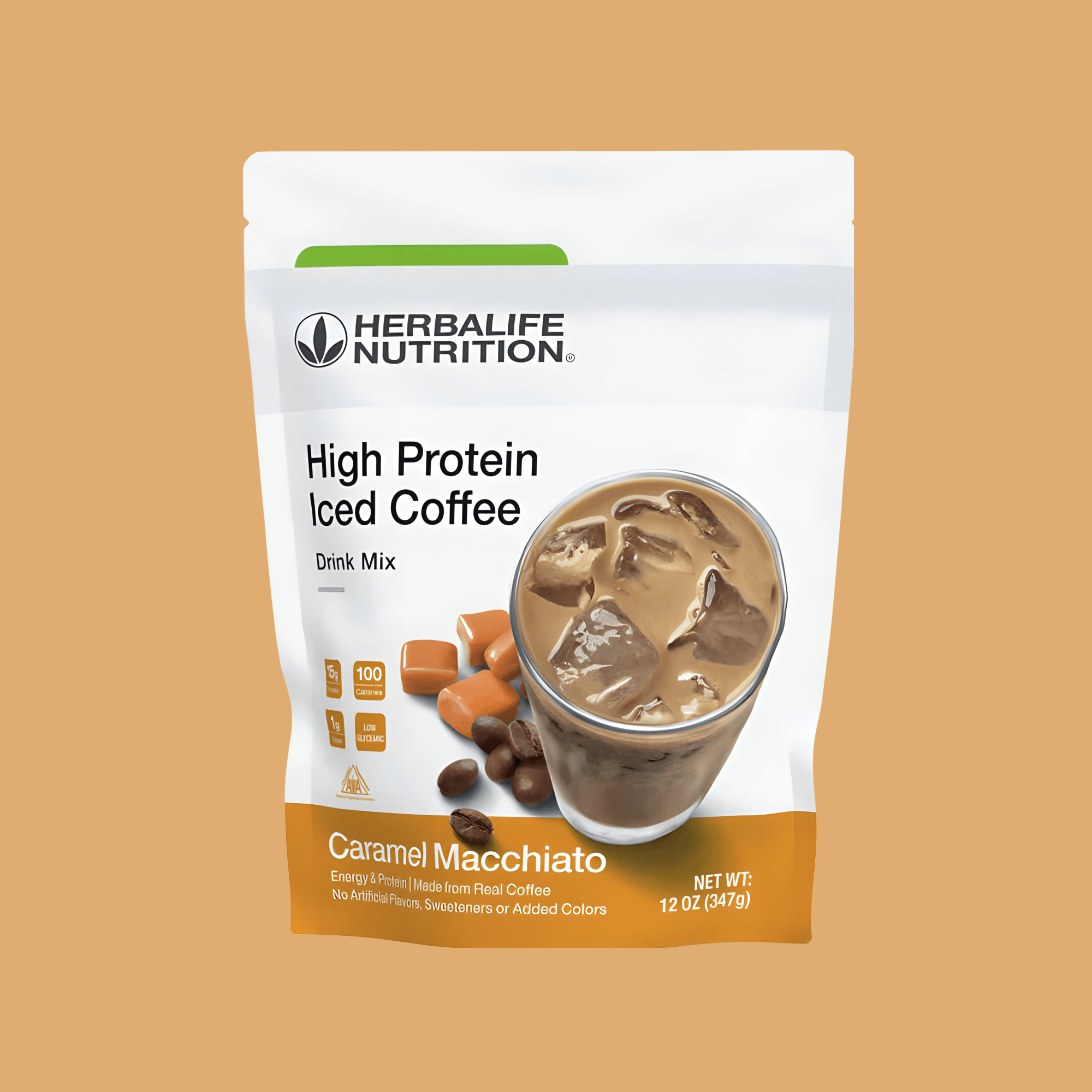 High Protein Iced Coffee: Caramel Macchiato - Lecse