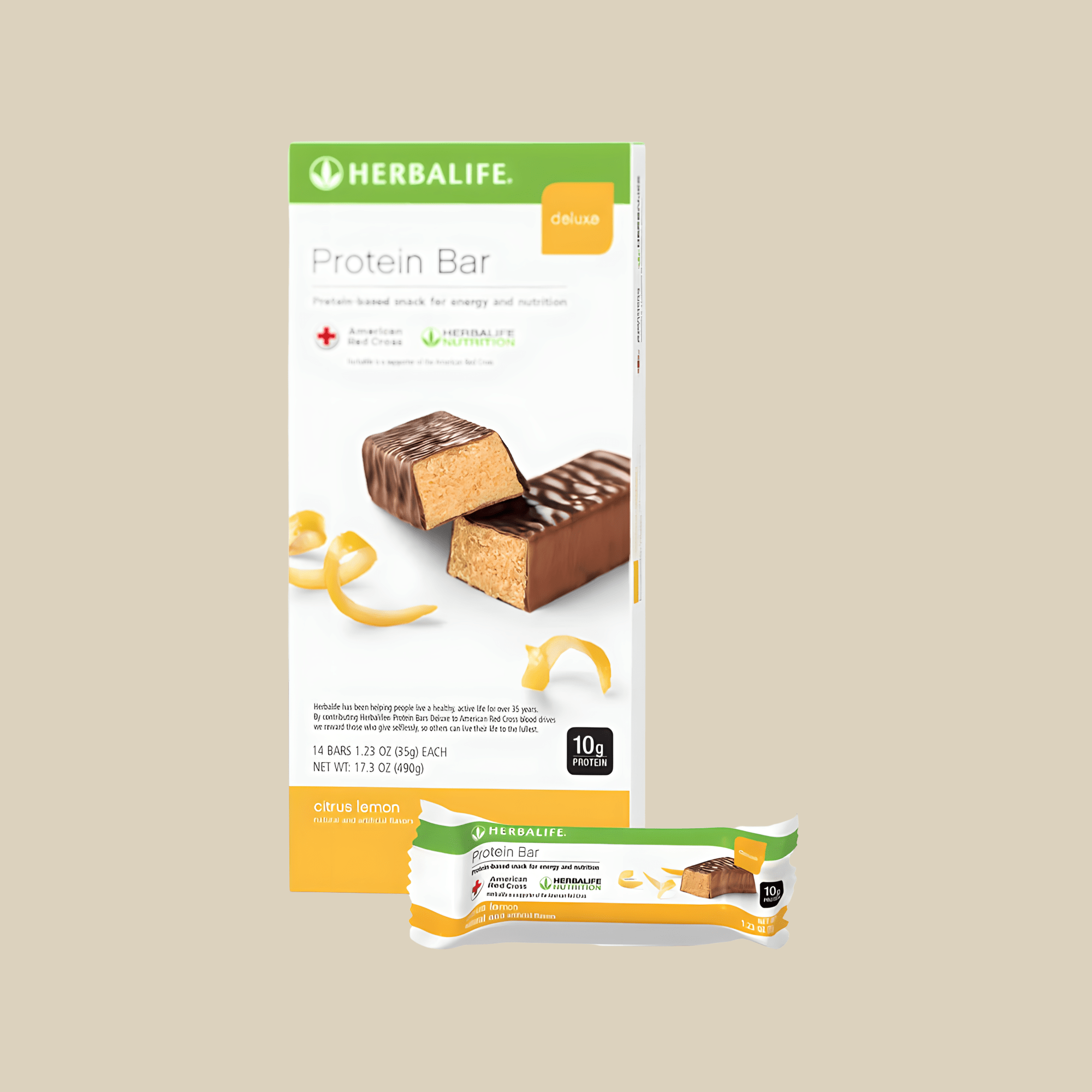 Protein Bar Deluxe: Citrus Lemon 14 Bars per Box - Lecse